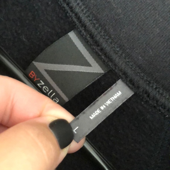 Zella black zip up crew neck - Picture 4 of 6